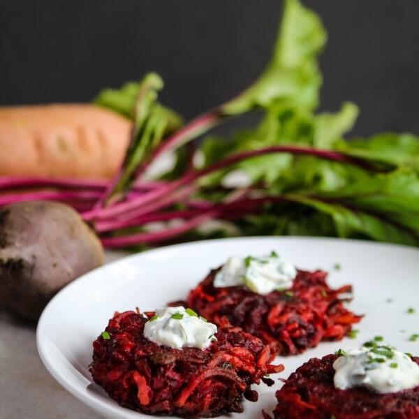 Rote-Bete-Latkes