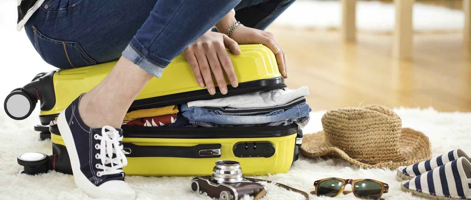 Packen für einen Urlaub