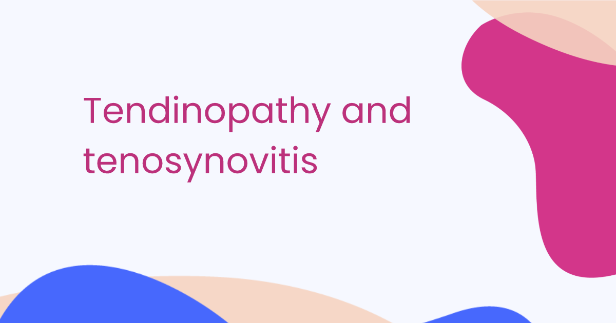 Tendinopathie und Tenosynovitis