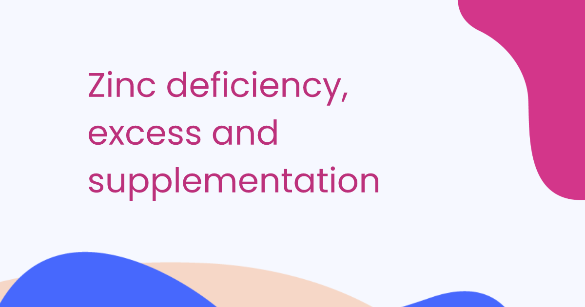 Zinkmangel, -überschuss und -ergänzung